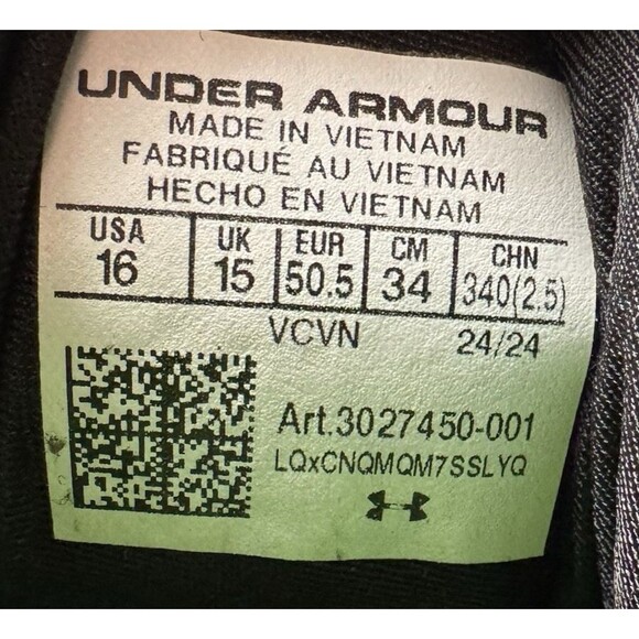 Under Armour Mens Size 16 Baseball Cleats Black Yard MT 3.0 3027450-001 New main image 9